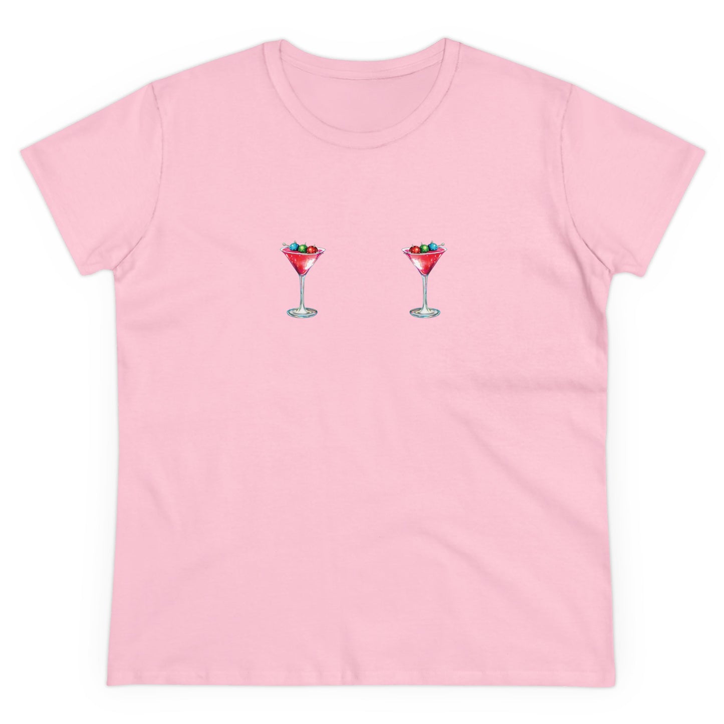 Christmas Cocktails Tee, Nips Tee, Festive Holiday Attire