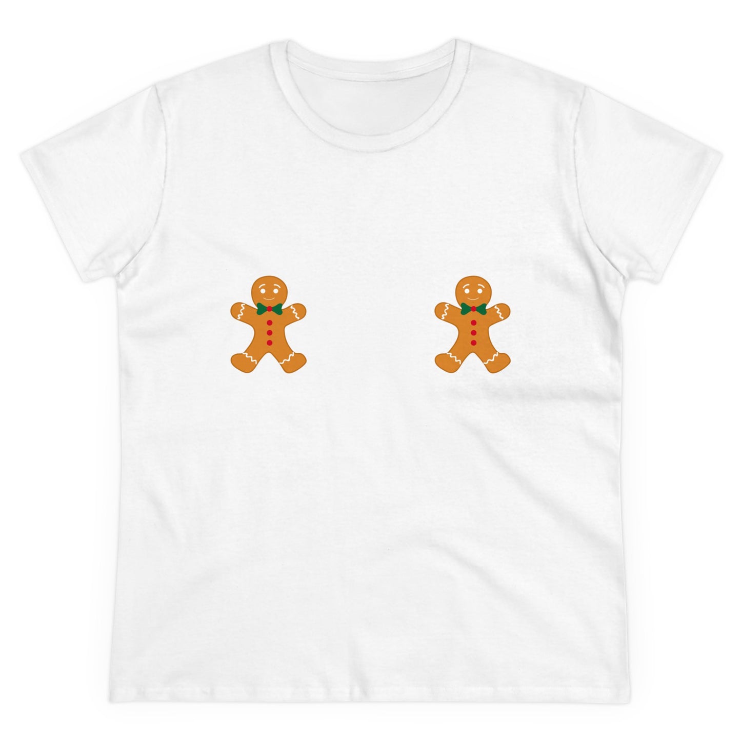 Christmas Gingerbread Fitted Tee, Nips Tee, Festive Holiday Shirt