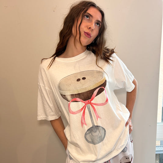 Large Espresso Martini with Bow Shirt, Cocktail Lover Gift