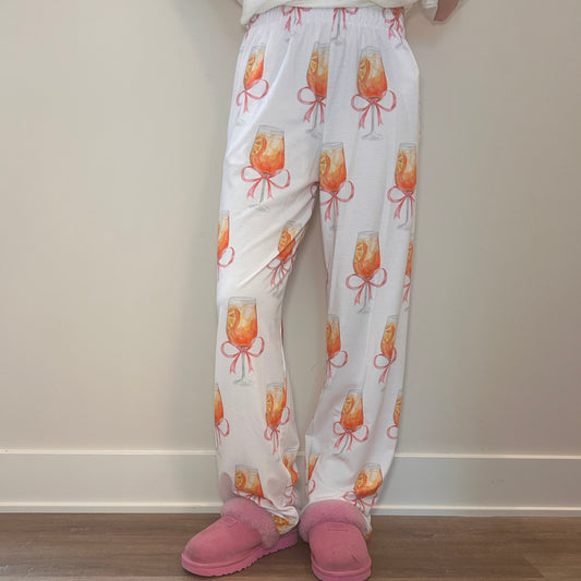 Aperol Spritz Pajama Pants, Pajama Party Attire, Cocktail Lovers Gift