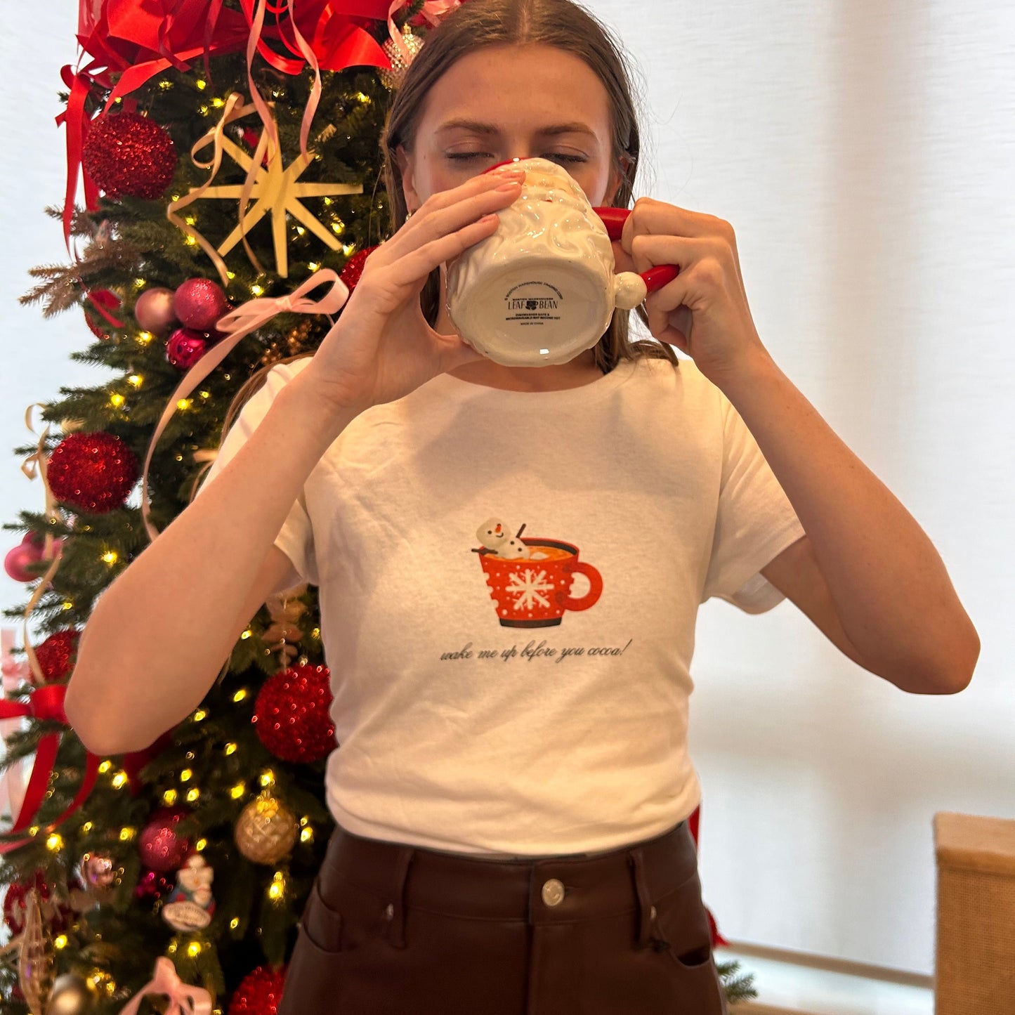 "Wake Me Up Before You Cocoa" Holiday Snowman Shirt