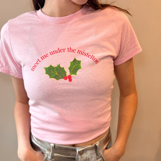 Meet Me Under the Mistletoe, Festive Holiday Shirt, Perfect Gift for Her