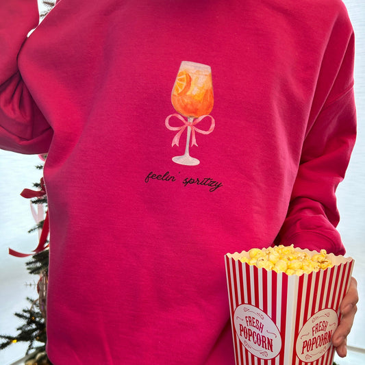 "Feelin' Spritzy" Aperol Spritz Sweatshirt, Cocktail Lover Gift