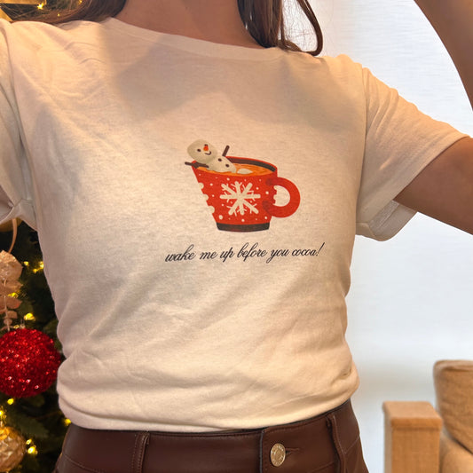 "Wake Me Up Before You Cocoa" Holiday Snowman Shirt