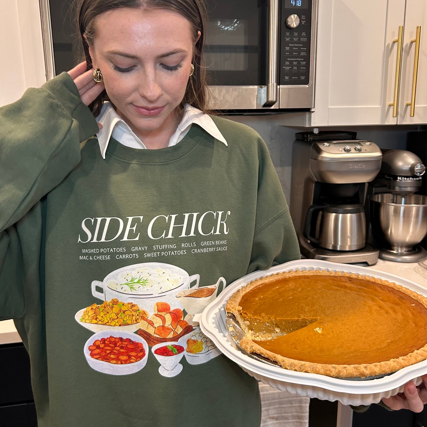 Side Chick Cute Thanksgiving Sweatshirt