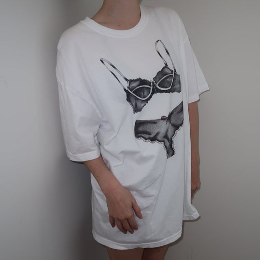 Black Lingerie Sleep Shirt, Bachelorette Party Pajamas, Perfect Gift for Her