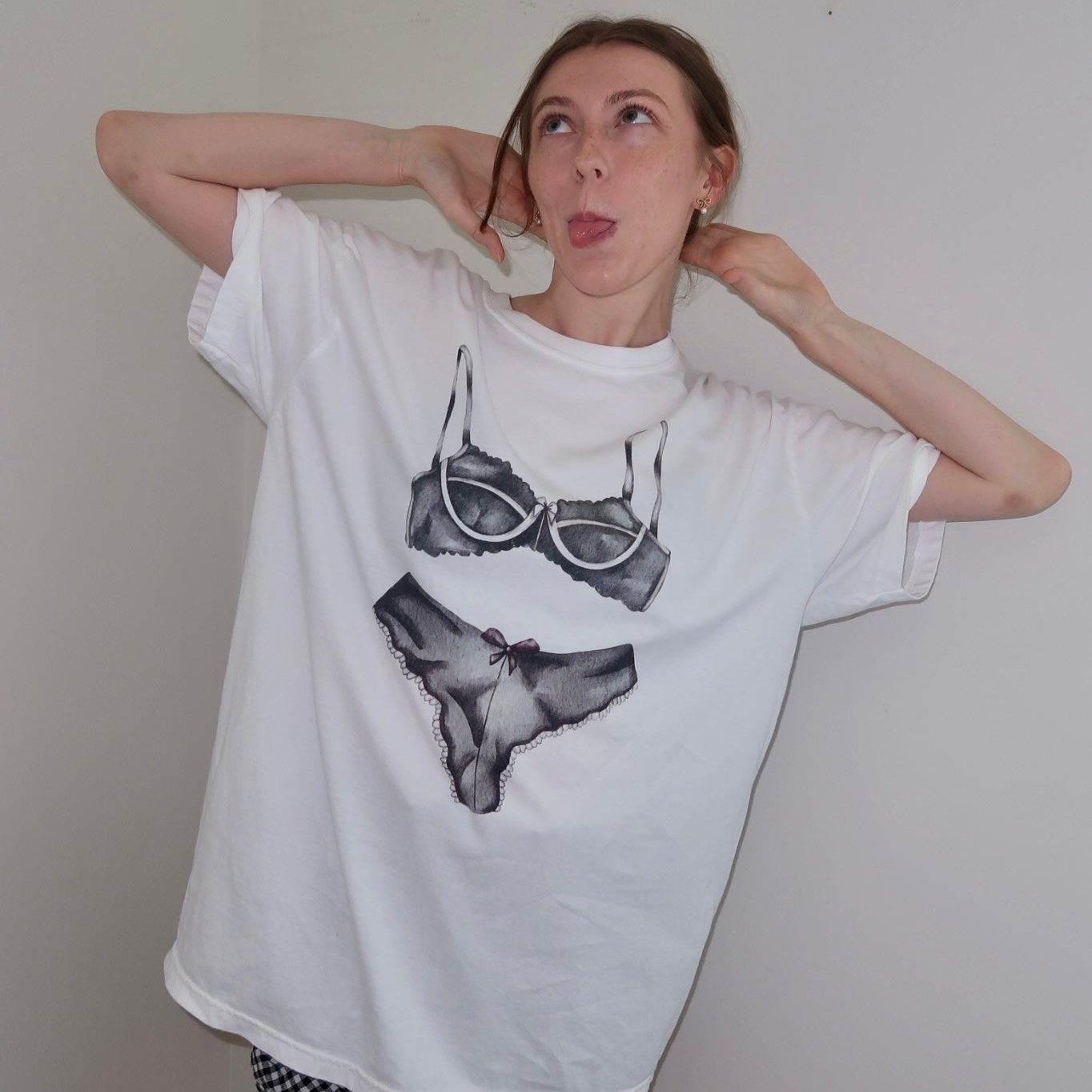 Black Lingerie Sleep Shirt, Bachelorette Party Pajamas, Perfect Gift for Her