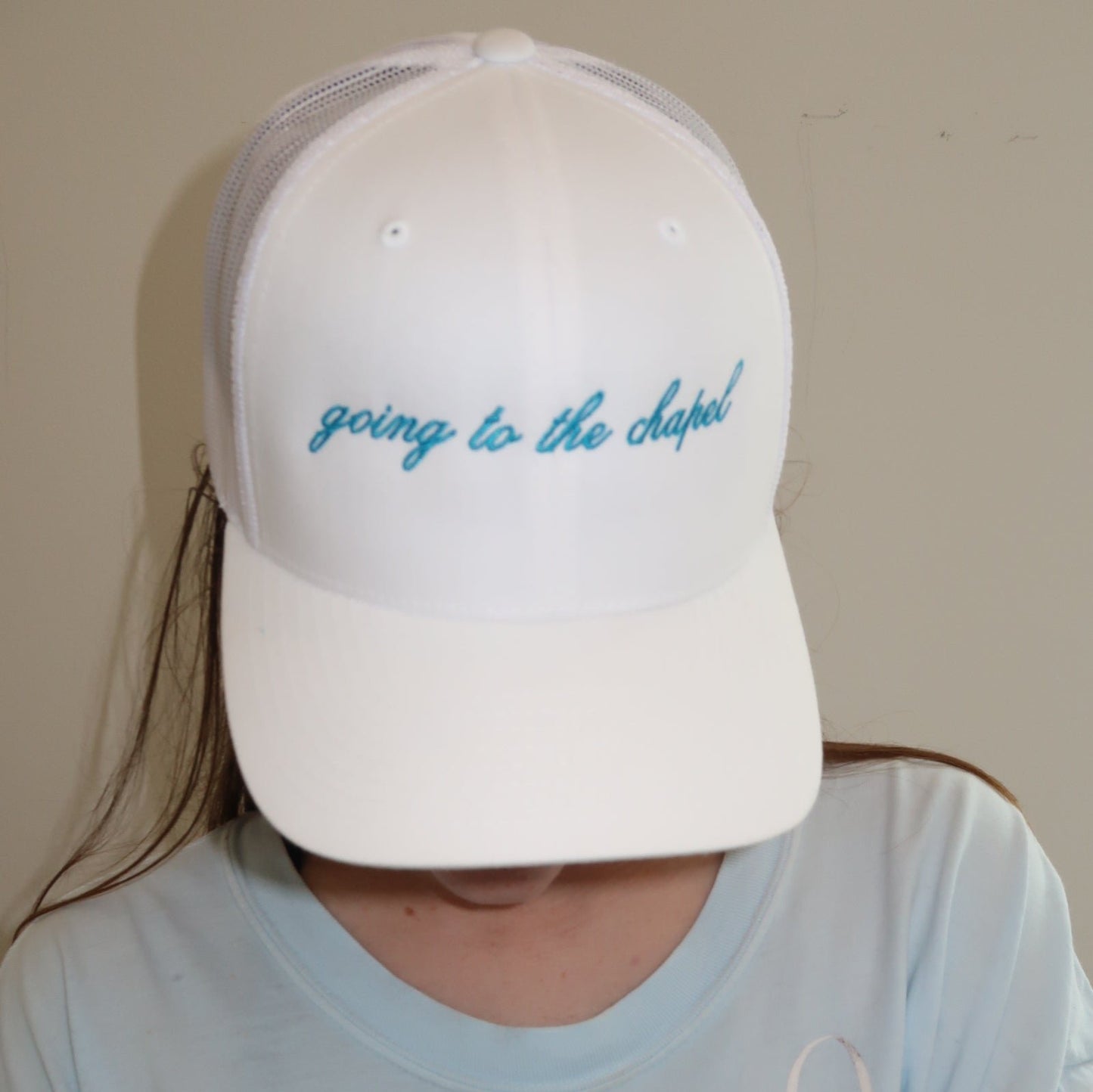 Going to the Chapel Trucker Hat, Bride Trucker Hat, White Baseball Hat, Perfect Gift for Bachelorette Party, Engagement, or Bridal Shower