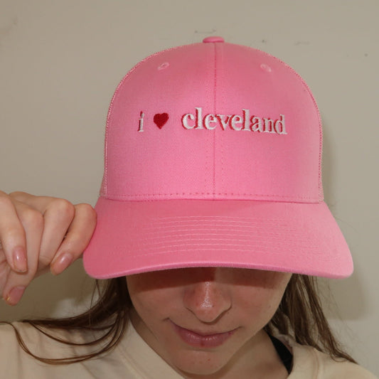 Cleveland Trucker Hat, I heart Cleveland Hat, Cleveland Lover's Gift, Retro Cleveland Trucker Hat