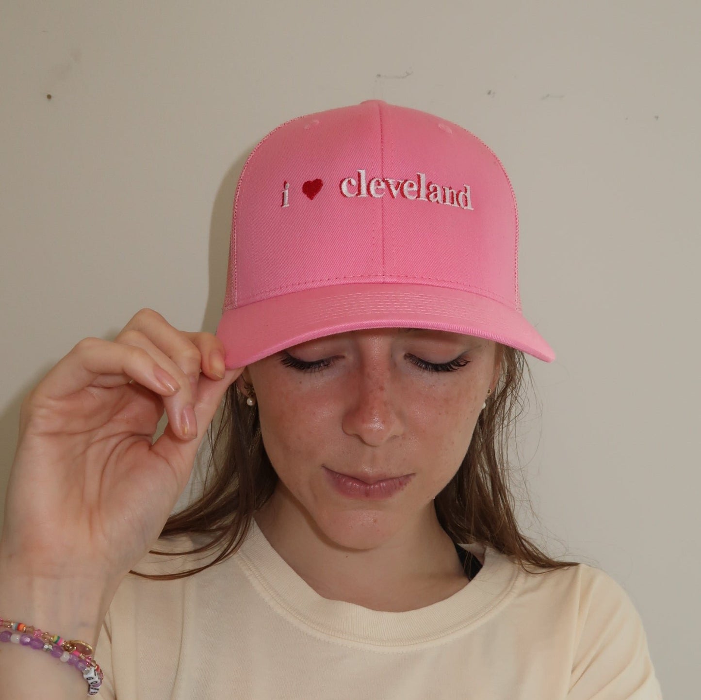 Cleveland Trucker Hat, I heart Cleveland Hat, Cleveland Lover's Gift, Retro Cleveland Trucker Hat