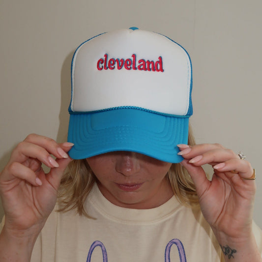 Cleveland Trucker Hat, Foam Trucker Hat, Retro Cleveland Hat, Adjustable in Size, Perfect Gift for Ohio Lover