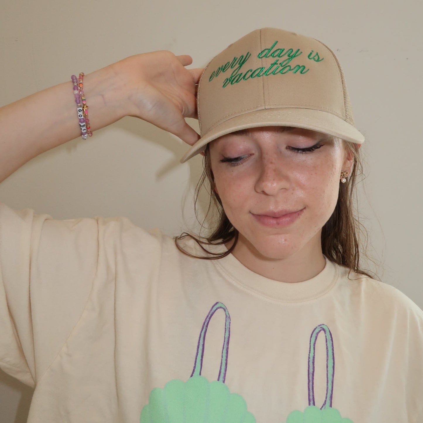 Vacation Trucker Hat, Everyday is Vacation Hat, Retro Hat, Perfect for Next Outdoorsy Vacation