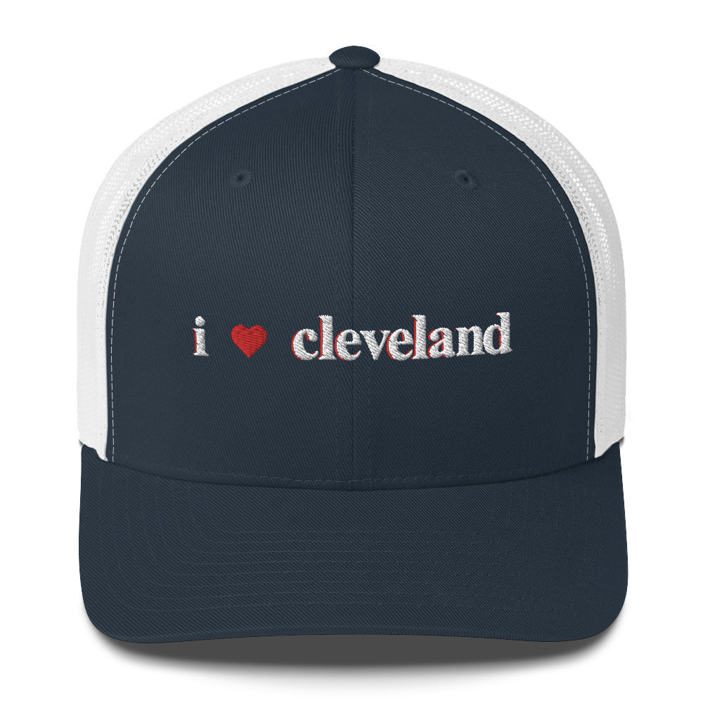 Cleveland Trucker Hat, I heart Cleveland Hat, Cleveland Lover's Gift, Retro Cleveland Trucker Hat
