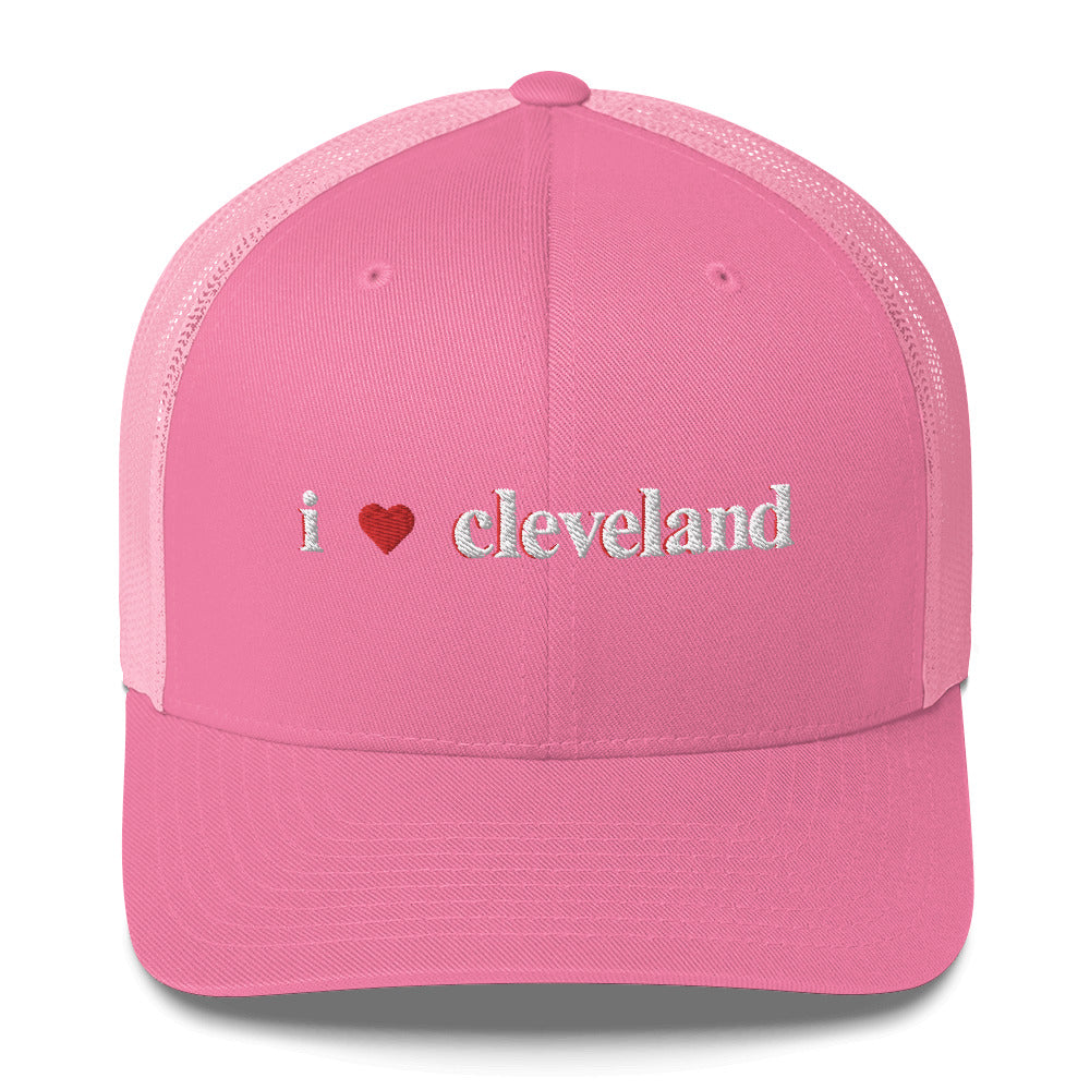 Cleveland Trucker Hat, I heart Cleveland Hat, Cleveland Lover's Gift, Retro Cleveland Trucker Hat