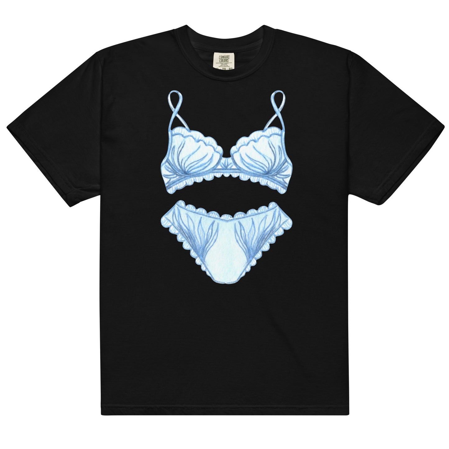 Blue Floral Lingerie Sleep Shirt, Bachelorette Party Pajamas, Perfect Gift for Her